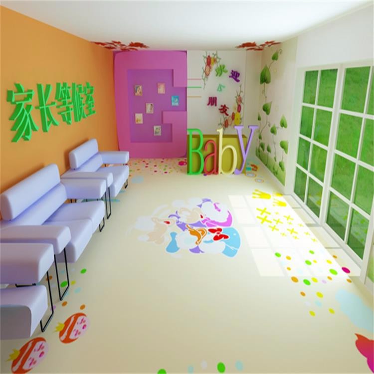 Kindergarten PVC Floor Covering / Vinyl Laminate Flooring Antistatic Function