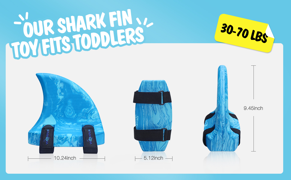 WOOWAVE Swim SharkFins Floating Kids Water Play Shark Fin for Kids Swimming Training