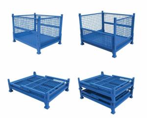 China Galvanized wire mesh container warehouse equipment cage metal storage wholesale