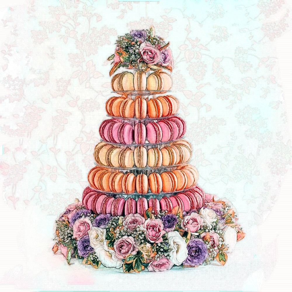 Stackable 10 Layer Plastic Macaron Packaging 0.8mm PVC Christmas Tree Macaron Tower