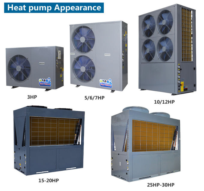 Reliable Low Ambient Temperature Heat Pump , Inverter Air Source Heat Pump
