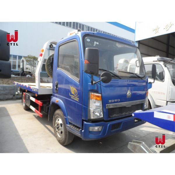 China Cnhtc Wrecker Tow Truck Blue 4X2 Heavy Duty Wrecker Manual wholesale