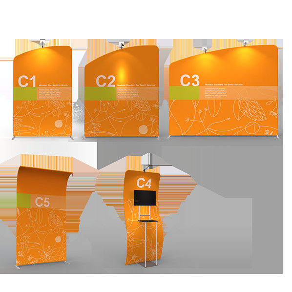 230gsm 30mm Modular Exhibition Display Promotional Booth Displays For Contractor Live