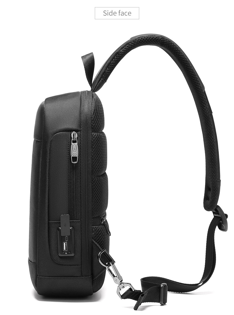 New custom logo Shoulder bag multifunctional waterproof anti theft chest bag men sling bag