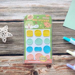 China 2.5mm Seal Stamp Stickers Sprinkle Gold 3D Adhesive Stickers wholesale