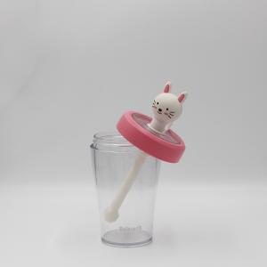China Fitness Sports Hello Kitty Shaker Bottle Plastic Transparent Straw wholesale