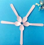 Restaurants Spoon Fork Knife Mini Wood Spoons For Ice Cream Individual Packing