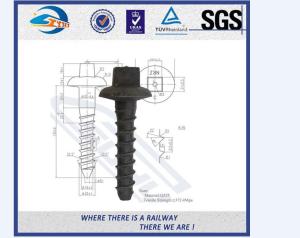 China Customized Standard 35# Double-Head Railway Sleeper Screws Rail Fasteners wholesale