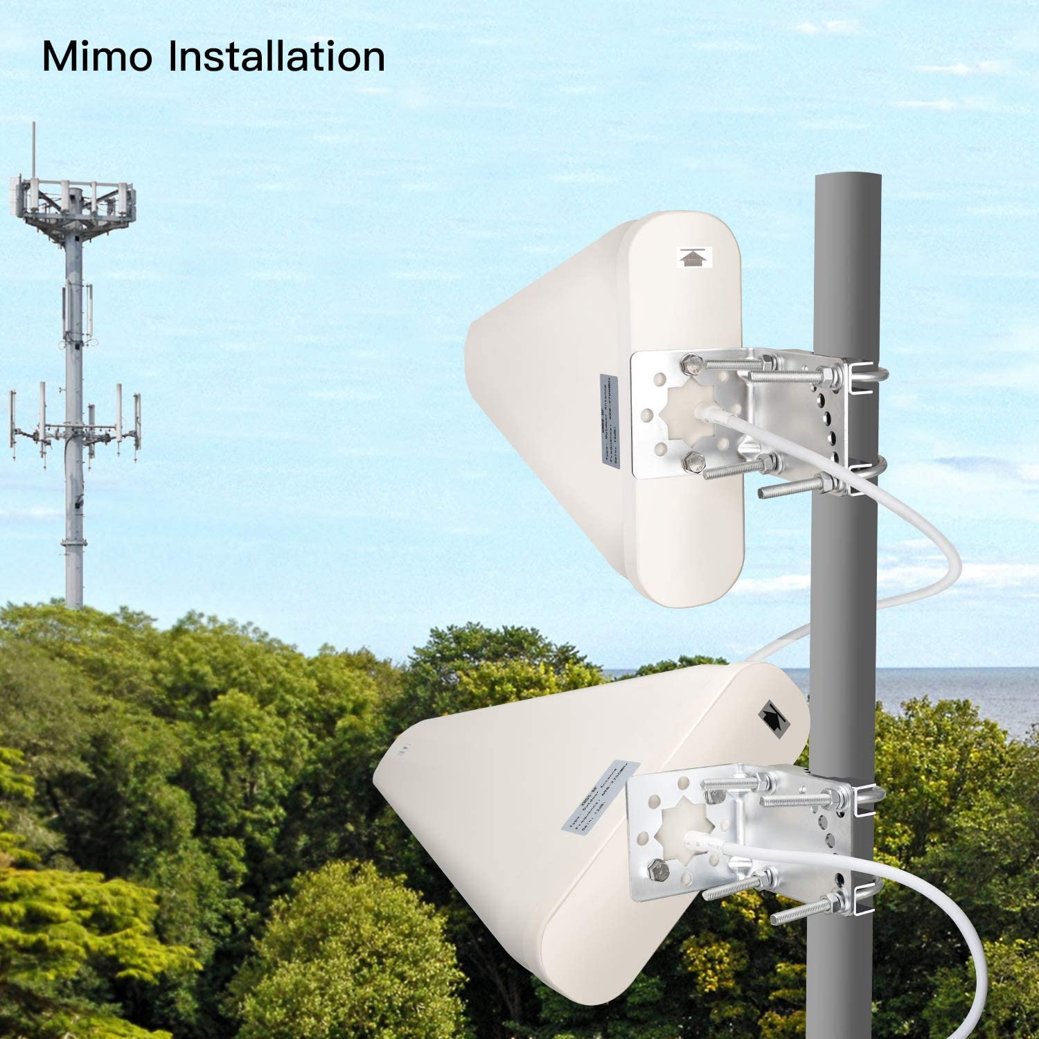 698-960/1710-2700MHz LPDA Antenna for 2G 3G 4G 5G 6G CDMA GSM DCS Outdoor Panel Design
