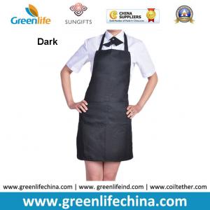 China Classic black promotional plan aprons in stock ready for customized logo advertisment need wholesale