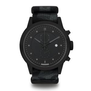 China Minimal Style Nylon Band Watches Black Face With Mineral Crystal Dial wholesale