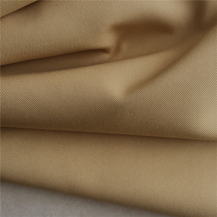 Moisture Absorbent Khaki 300D Twill Fabric High Filament Soft Polyester Mini Matt
