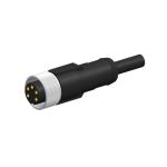 250V 5P Mechanical Cable Connectors 7/8 Inch Straight Molding Female 5 Pin