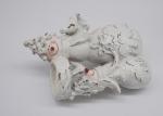 Decoration Christmas Snowman Candle Holder Polyresin Material White Color