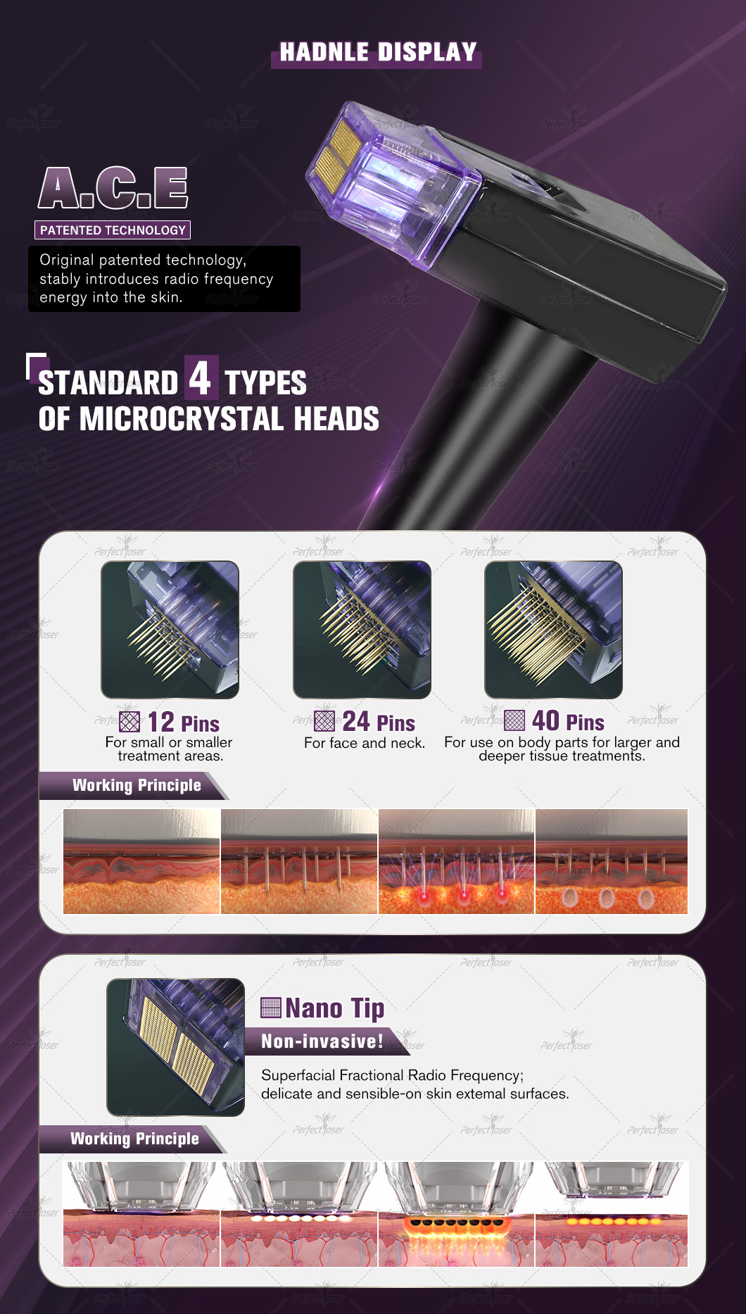 RF Microneedling Machine Morpheus With Adjustable Needle Length