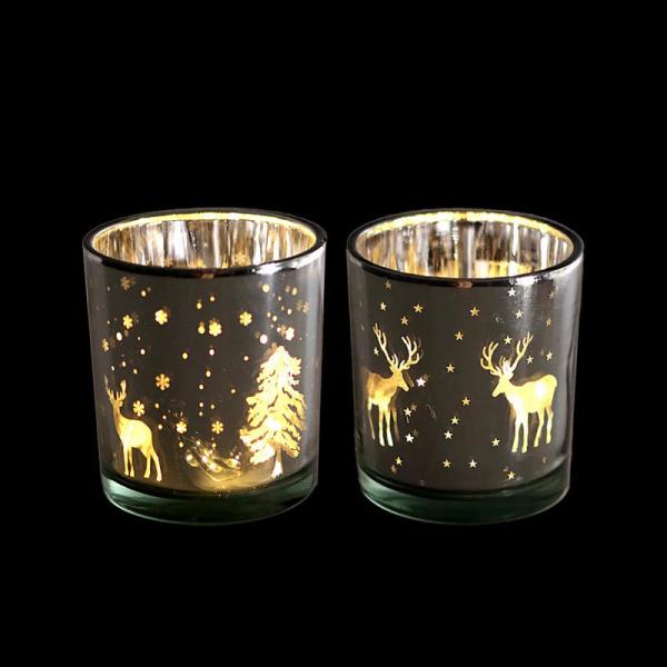 B2B Electroplated Christmas Candle Jars: Bulk Order, Custom Design, Shatter-Resistant for Candle Brands