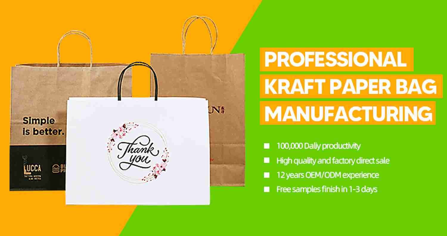 Kuaima Brand Flat Handle Shopping Bag With Reinforced Bottom
