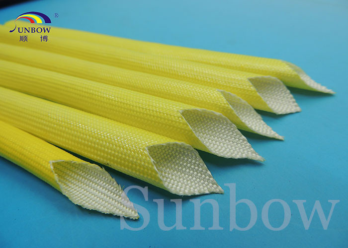 Flexible UL VW-1 Acrylic Coated Fiber Glass Sleeving / Sleeves for Insulation Wear Resistance