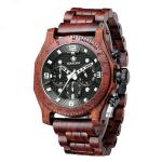 Luxury Business Multifunction Wrist Watch Mens Wooden Watch Waterproof