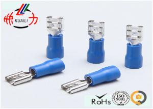 China Female Insulated Wire Terminals Fully Vinyl Nylon Blue AWG 16-14 wholesale