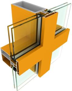 China 4mm 6063 T5 Curtain Wall Aluminium Profiles Powder Coating wholesale