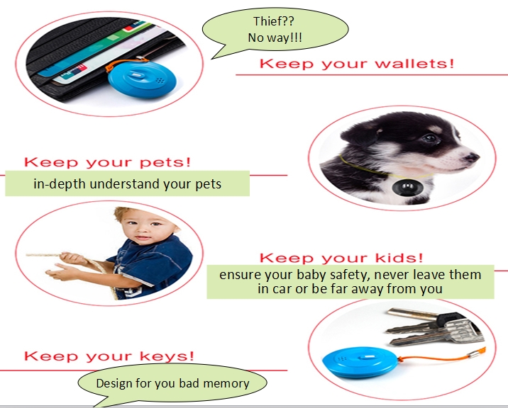 1-on-4 Remote Control Key Finder, 0-50 meters distance key finder