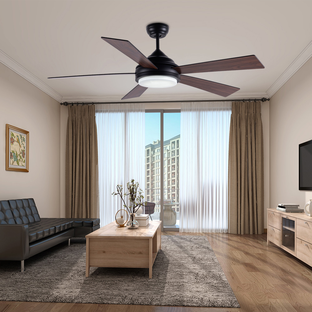 Modern 52In LED Ceiling Fan Americana Ceiling Fan DC Motor