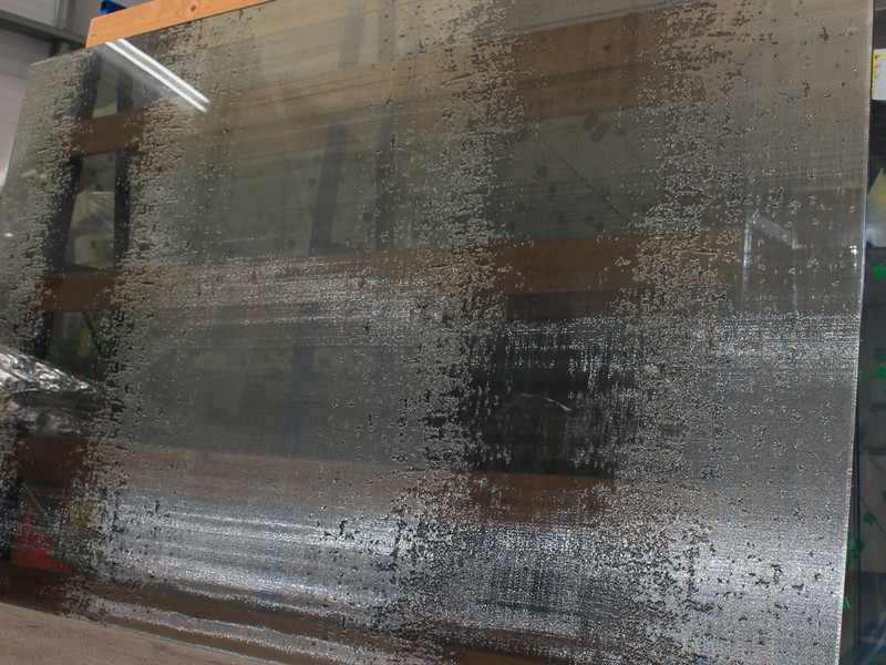 Silver Coated Copper Shielding Mesh Laminated Glass 5.38 Mm