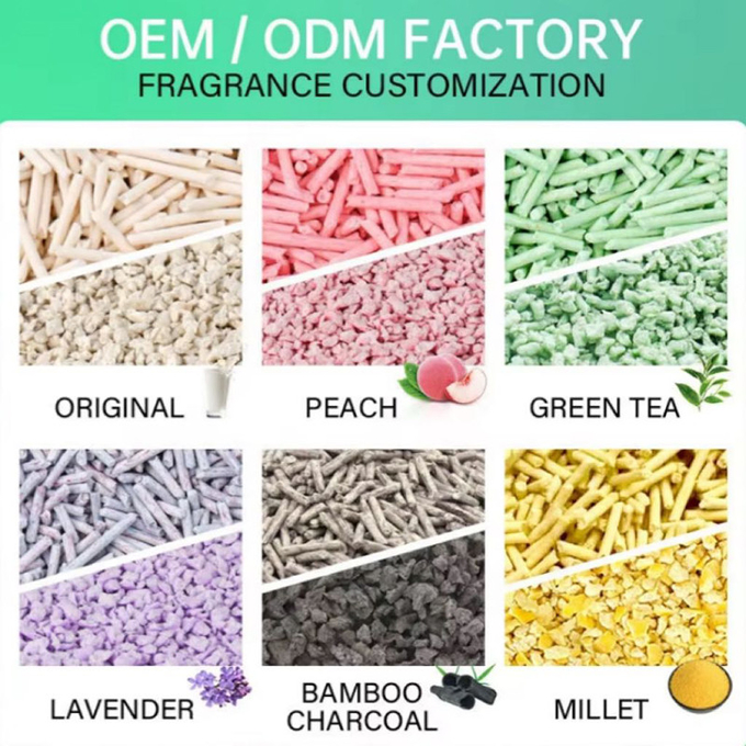 Quick Clumping Natural Kitty Litter OEM ODM Biodegradable Kitty Litter