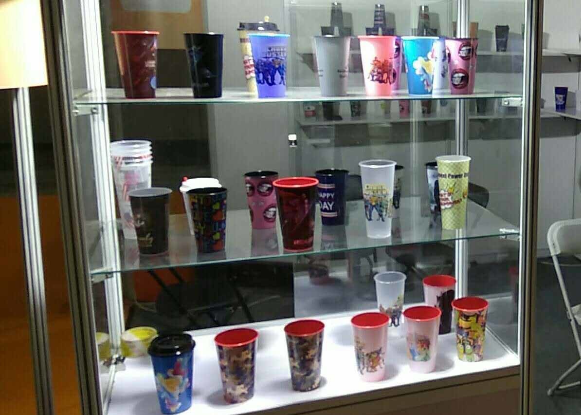 16oz PP Plastic Cup / Disposable Fashion Customized Plastic Cup With Lid And Straw