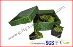 Rectangle Afternoon Tea Chocolate Packaging Box , Handmade Green Chocolate Gift