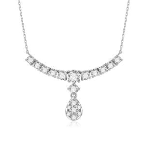 China Luxury Design 18k Gold Lab-Grown Diamond Pendant Beautiful Pendant White Diamond jewelry for party wholesale