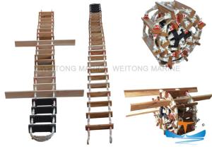 China Wooden Material Solas Embarkation Ladder Antiskid Surface For Climbing wholesale