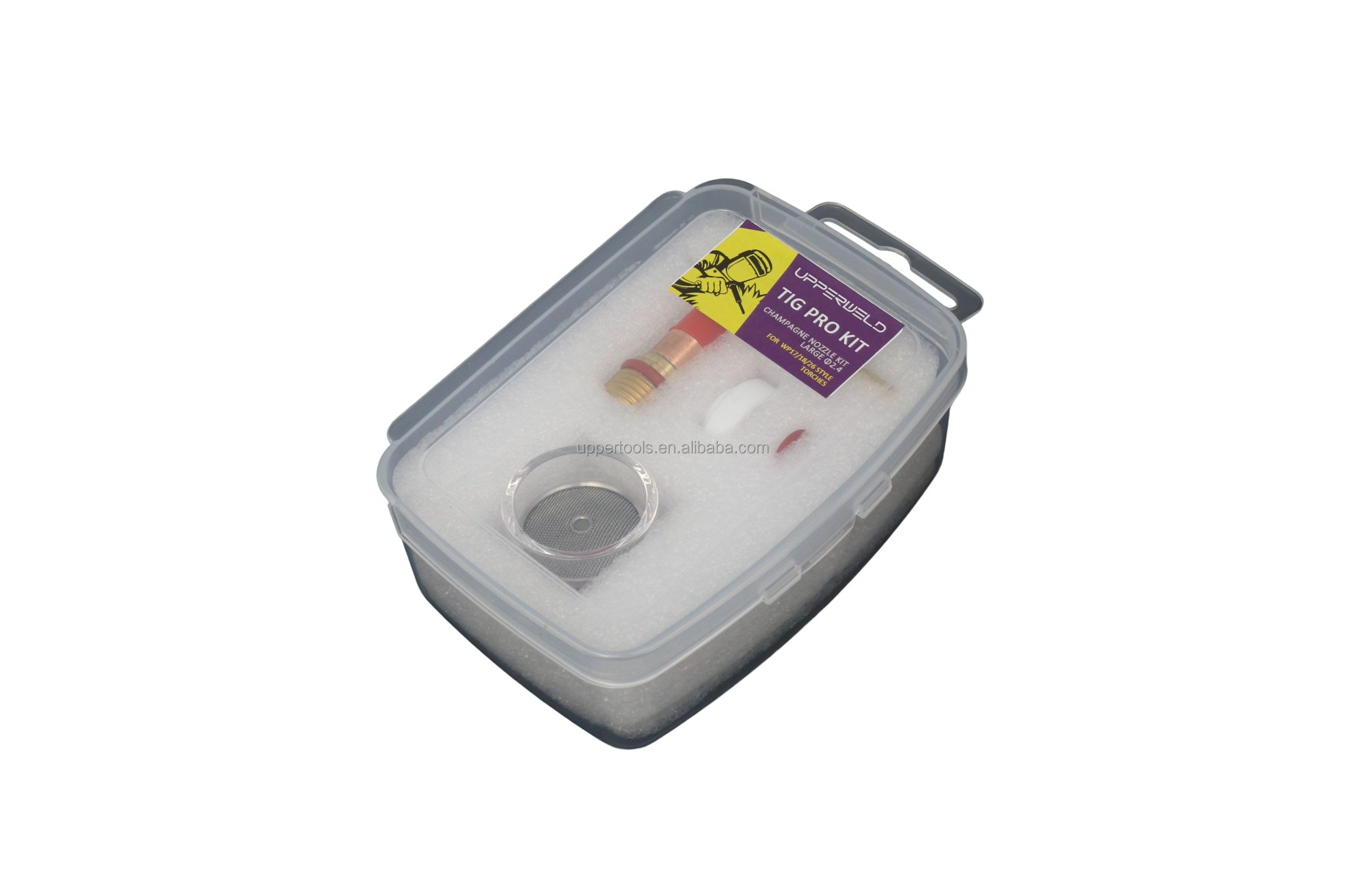 Large Champagne Clear Nozzle Kit WP17 18 26 Gas Lens Wedge Collect for Tig Consumables
