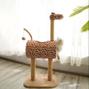 China Cute Giraffe 34cm Sisal Fabric Scratching Post wholesale