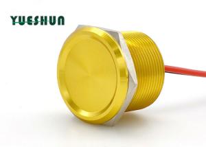 China NO Lamp Piezo Touch Switch 25mm Aluminum Yellow Body Color 24VAC 100mA wholesale