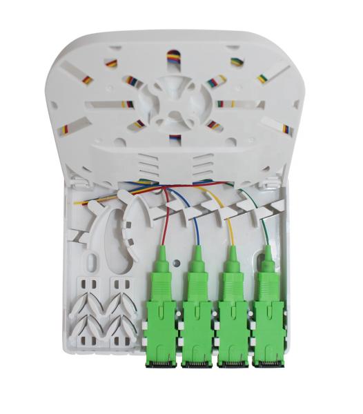 ABS Indoor 4Port Fiber Optic Termination Box Mini Optical Faceplate 4C Wall