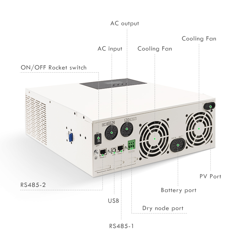 CE 48V Parallel Solar Hybrid Inverter 5kw For Home Battery Storage System