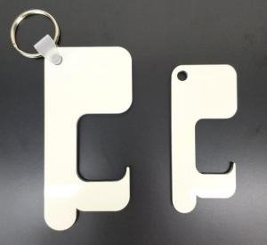 China Anti Epidemic Dye Sublimation Blanks No Touch MDF Wood Key Chain wholesale