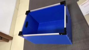 China Strong Hardness Plastic Corrugated Box Blue Waterproof Plastic Turnover Bin wholesale