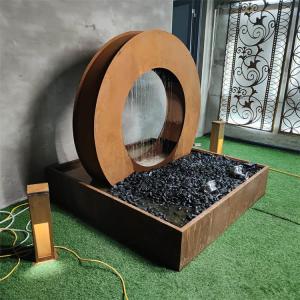 China ISO9001 Square Outdoor Water Fountain Sculpture 4.9ft With LED wholesale