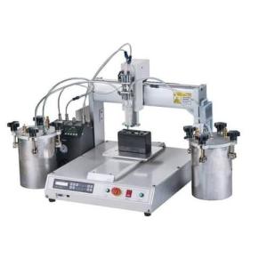China Text Screen PLC Glue Dispensing Machine 4 Rotary Stations wholesale