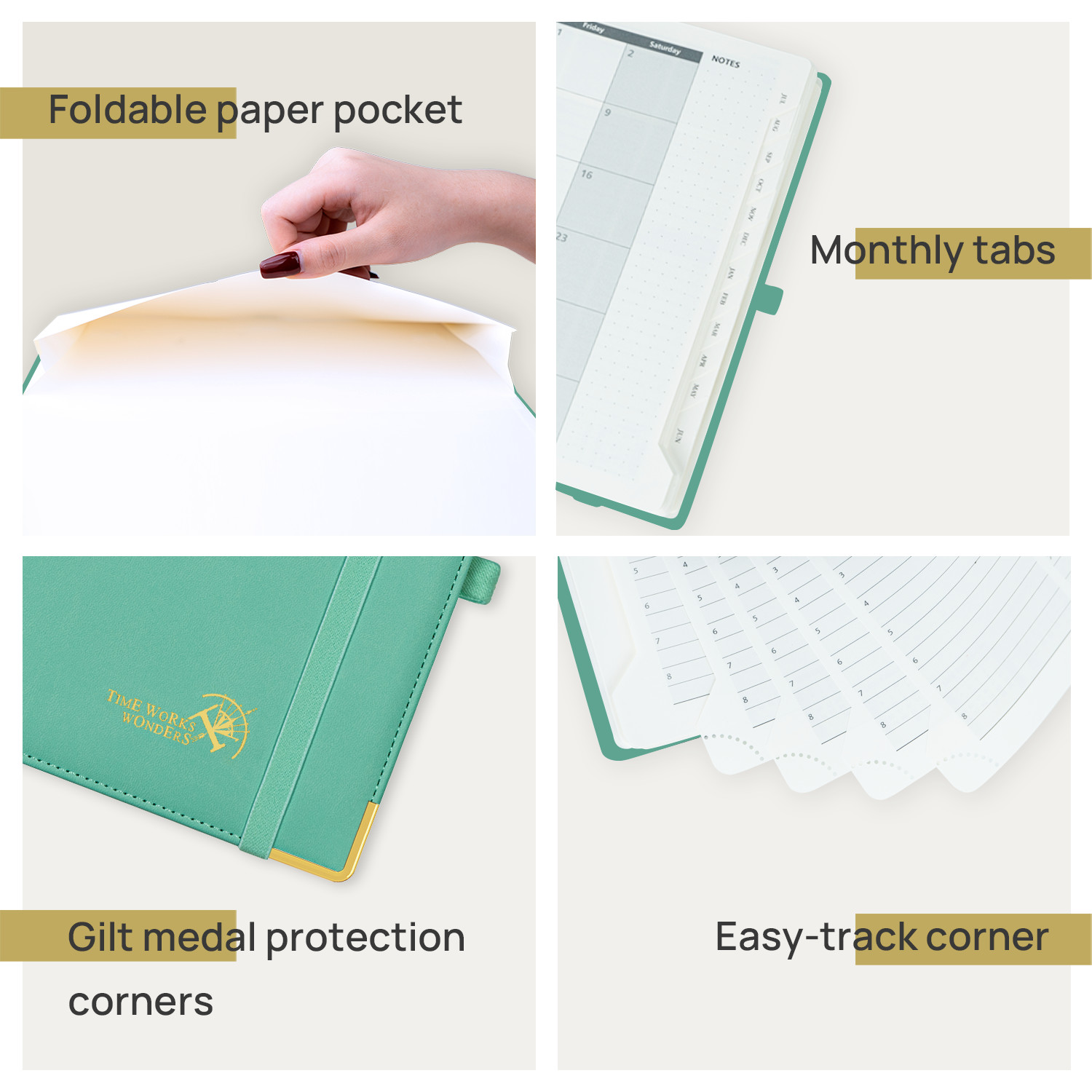Custom Softcover Spiral Student Weekly Planner Eco Friendly Paper