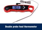 High Temperature Alarm Barbecue Smoker Thermometer Dual Probes Food Safety