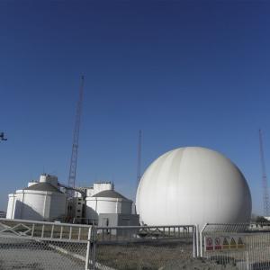 China Strong Double Membrane Biogas Dome Gas Holder Balloon Ground Mounted UV Resistant wholesale