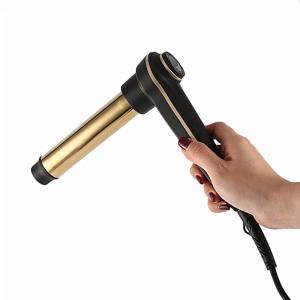 China Professional Corner Hair Curling Iron Golden PTC Fast Heating LCD Display wholesale