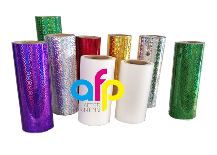 3 Inch Core Metalized Polyester Film , Various Color Thermal Lamination Films