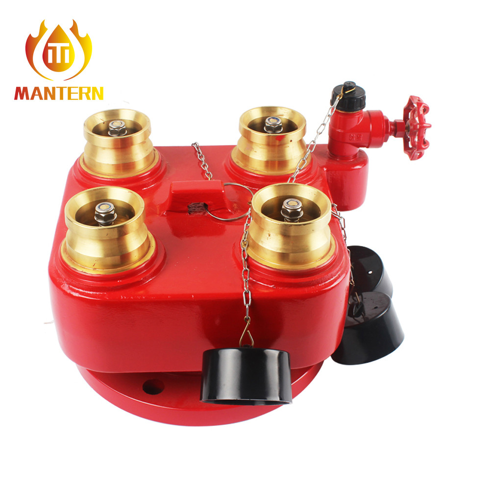 4 X 2.5" BS336 Fire Fighting Equipment 4 Ways Breeching Inlet Valve Water Divider