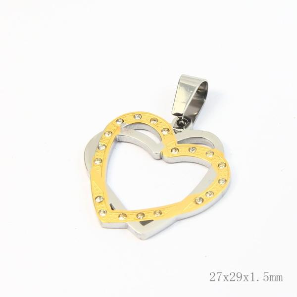 Fashion Ladies Women Girls Stainless Steel Loving Heart Shapped Necklace Pendant