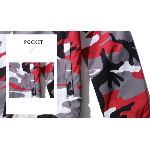 New Plus Size Coach Blue Camo Jacket , Twill Coach Jacket Eco Friendly